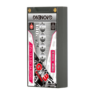 GNB GAONENG HV 9000MAH 1S 3.8V 140C 5mm Bullet Hard Case RC LiPo Battery 1:12 <b>Racing</b> Single Pack LiHV High Voltage - Product Image 4