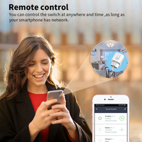 Prise intelligente WiFi SIXWGH Tuya avec adaptateur Alexa, prise EU 16A/20A avec moniteur de consommation d'énergie pour la domotique