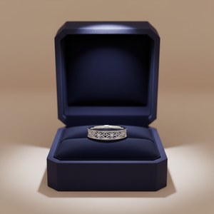 Trendy Vintage Milgrain Pavé Diamond Jewelry Handmade 18K Solid White Gold Real Natural Diamond Luxury Ring Jewelry for Women - Product Image 6