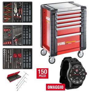 ตู้ลูกกลิ้งสำหรับแข่ง U05198104M usag 519 R6/3V พร้อมชุดอุปกรณ์บำรุงรักษารถยนต์ (150ชิ้น) และดูดูดูดูคาติ - Product Image 3