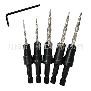 Mr Drill Conical Countersink Drill Bit Set 7/64 9/64 7/32 11/64 3/16 For Wood Metal Screw Installation - Product Image 1