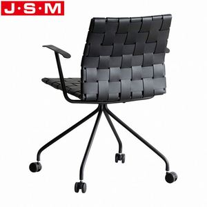 Chaise de salle à manger en cuir de design de luxe fauteuil de loisirs de style nordique <span class=keywords><strong>pour</strong></span> <span class=keywords><strong>roulettes</strong></span> chaise de bureau du personnel - Product Image 3