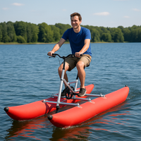 2025 populaire nouveau ponton gonflable vélo d'eau simple gonflable eau flottant siège unique vélo de mer à vendre