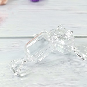 Petite boîte <span class=keywords><strong>de</strong></span> rangement en plastique en forme <span class=keywords><strong>de</strong></span> bonbon pour dragées, bagues, boucles d'oreilles, pilules, cadeaux <span class=keywords><strong>de</strong></span> baptême et <span class=keywords><strong>de</strong></span> baby shower - Product Image 1