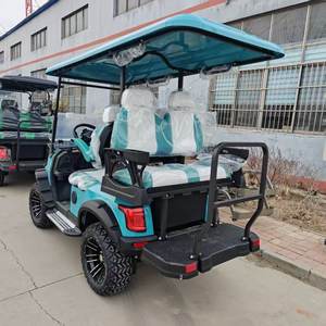 Nouveau modèle de voiturette de golf certifiée CE 2+2 places, sièges bicolores - Product Image 2