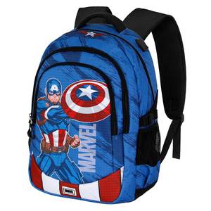 คารัคเตอร์มาเนียสำหรับ Marvel Captain America Gears-PLUS กระเป๋าเป้สะพายหลังสำหรับวิ่ง สีฟ้า - Product Image 1