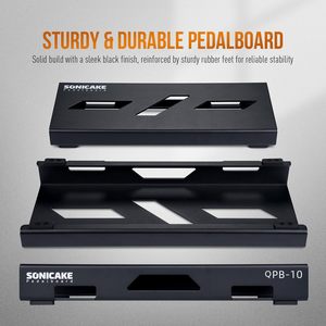 SONICAKE <span class=keywords><strong>Mini</strong></span> pédalier compact pour guitare, 14 pouces, en alliage d'aluminium, avec pédales, ruban adhésif et câble - Product Image 4
