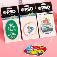 Désodorisant de voiture en papier suspendu personnalisé en gros, multi-parfums, diffuseur de parfum automobile promotionnel pour événements d'entreprise