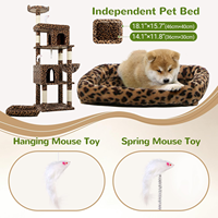 Arbre à chat robuste et robuste pour grands chats et Maine Coon 20 livres + 72 pouces de hauteur 6 griffoirs hamac tour pour chat