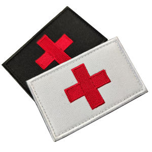 Rescue médical velcro croix patchs broderie tactique croix rouge Badges pour sac à dos - Product Image 4