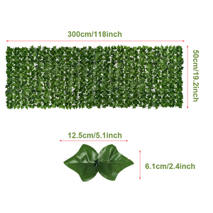 Écran de lierre artificiel, 1 cm x 0.5x3M, pour le jardin, couverture murale, à feuilles en treillis, décoration et arrière-cour, plantes, clôture artificielle, rouleau - Product Image 6