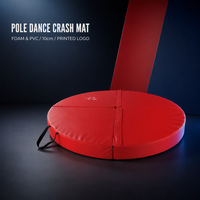Tapis de protection pour pole dance en mousse PVC, 10 cm d'épaisseur, rond ou carré, logo imprimé couleur personnalisée, tapis de protection pour studio de danse