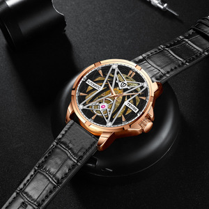 Nouvelle montre mécanique pour homme, montre automatique en cuir, étanche, montre à cadran ajouré pour homme - Product Image 6