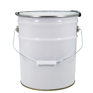 Seau à peinture en étain rond personnalisé de 20L avec couvercle Design imprimé en couleur personnalisé - Product Image 1