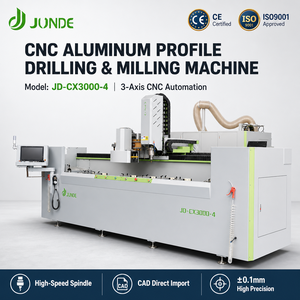 Machine de perçage et de fraisage CNC 4 axes JUNDE 3m haute performance pour profilés en aluminium, équipement de traitement des métaux haute précision - Product Image 1