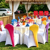 Housses de chaise en spandex personnalisées, housses de chaise à une seule jambe, couleur unie, idéales pour les mariages, les banquets d'hôtel et la décoration de fêtes