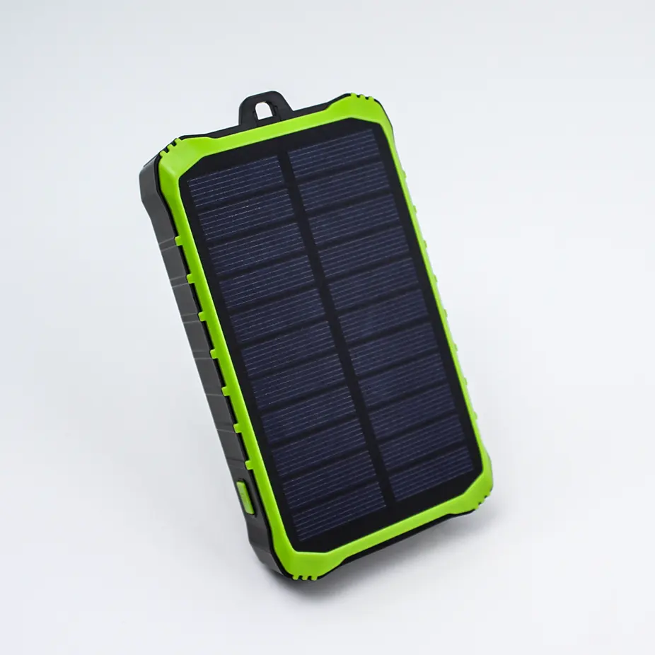 2024 New Support Customized Portable Solar Hand Generator Charging Treasure 12000mah Field Mobile Power Bank With Flashlight