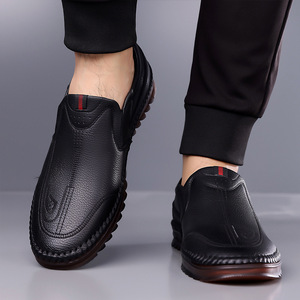 Mocasines para Hombre, Sin Cordones, Punta Redonda, Color Sólido, Suela de Goma Antideslizante, Zapatos para Conducir, Zapatos Casuales de Otoño - Product Image 3