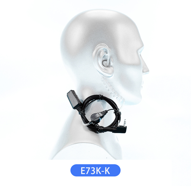 E73K-K Factory Wholesale Two Way Radio Acoustic Tube Earset with Mic for KenWood Baofeng TYT Two Way Radios