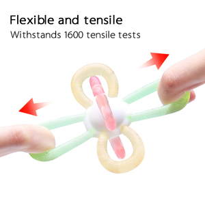 Nueva versión, juguete sensorial para la dentición de <span class=keywords><strong>Manhattan</strong></span>, anillos masticables de fácil agarre, masajeador de goma calmante infantil de silicona de grado alimenticio sin BPA - Product Image 5