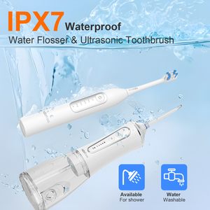 H2ofloss acqua e <span class=keywords><strong>spazzolino</strong></span> <span class=keywords><strong>elettrico</strong></span> Combo irrigatore orale ricaricabile per la pulizia dei denti Kit di pulizia orale 2-1 - Product Image 2