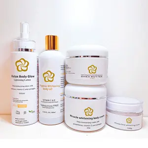 OEM Women's Set L-glutathione Skin Whitening Face Cream and Body Lotion to Remove Dark Spots Anti-aging Suitable for All Skin