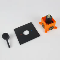 Mitigeur de douche encastré moderne en acier inoxydable à poignée unique, avec cartouche céramique, pour eau chaude/froide, pour salle de bain