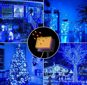 Guirlande lumineuse solaire LED 10m 20m Décoration de jardin extérieur Lumière féérique Fête Noël Mariage Vacances IP65 - Product Image 3
