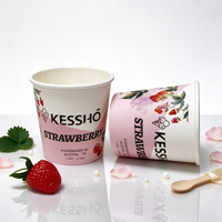 Gobelets en papier jetables à paroi simple de 16 oz (500 ml) avec couvercles de 98 mm, revêtement PE de qualité alimentaire, contenants étanches pour boissons froides