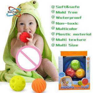 SamToy – boule de pulvérisation d'eau en caoutchouc souple flottant, jouets de <span class=keywords><strong>bain</strong></span> pour bébé, filet à cerceaux pour baignoire, Non toxique - Product Image 5