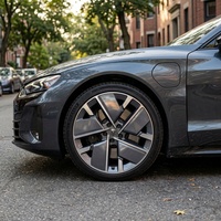 Jantes forgées sur mesure en alliage de métal gris foncé, à rayons chevron usinés, de 17 à 24 pouces, 5x112, 5x114.3, 5x120 pour Audi Q3, BMW X1, Mercedes GLA