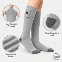 Chaussettes chauffantes électriques à batterie rechargeable contrôlées par application, 5000 mAh, pour le ski, la moto, la randonnée, équipement pour hommes et femmes