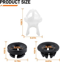 3pcs Support de capot de voiture Prop Rod Holder Clip pour la plupart des véhicules