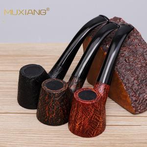 Muxiang Briar Wood Tobacco Pipe Bent Shape 9mm Filter Handmade Smoking Pipe - Product Image 3