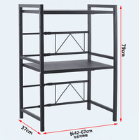 Hot Sale Erweiterbare Mikrowelle Rack Rack Regal 2 Ebenen Mikrowelle Stand Arbeits platte Organizer für die Küche