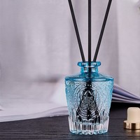Diffuseur de parfum d'ambiance de luxe 350g (poids net) avec vase en verre élégant pour bureau et hall d'hôtel