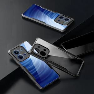 Custodia per telefono antiurto ultrasottile traspirante con cornice nera in acrilico per <span class=keywords><strong>Redmi</strong></span> 15 15C 14C 14R 13 13C 13X A5 A4 Turbo 3 4 Pro - Product Image 5