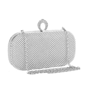Borsa <span class=keywords><strong>da</strong></span> <span class=keywords><strong>Sera</strong></span> di Lusso con Diamanti, Pochette Dorata di Alta Qualità per Matrimoni - Product Image 2