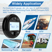 Stéréo marine JMC 2,8 pouces, radio FM AM étanche IPX5, sortie audio subwoofer, 7 couleurs pour piscines