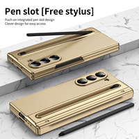 Couverture arrière de téléphone PC dur en cuir PU de qualité supérieure pour Samsung Z Fold 7 6 SE W52 Sreen Protection coque de téléphone antichoc avec stylet