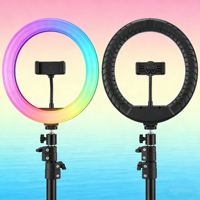 Anneau lumineux de 14 pouces pour ordinateur portable, bureau d'ordinateur |   Lampe vidéo LED à intensité variable pour réunions en ligne, webinaires, bureau à domicile (sans support)