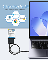 Kabel konverter Hard Drive eksternal adaptor SATA ke USB 3.0 harga pabrik untuk HDD SSD 2.5 3.5 inci dengan catu daya UASP