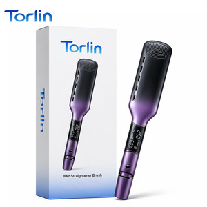 Plancha de Pelo Eléctrica Torlin con Degradado Morado, Pantalla LED Digital, Placas con Temperatura Ajustable, para Peinado en Salón y en Casa - Product Image 1