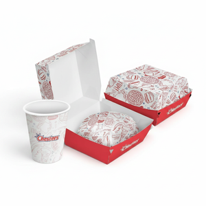 Burger <b>Box</b> Food Grade Paper Packaging High Quality Durable Custom Printed Fast Food Takeaway <b>Box</b> - Product Image 2