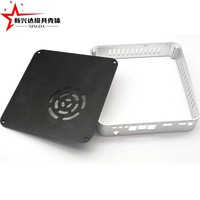 Boîtier de protection en alliage d'aluminium pour mini-PC, châssis fin à coins arrondis pour ordinateur de contrôle industriel NUC sans ventilateur