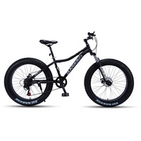 Vélo de montagne à pneus épais pour homme et femme, 24/26 pouces, roues en alliage d'aluminium, suspension avant, cadre en acier au carbone, 7 vitesses