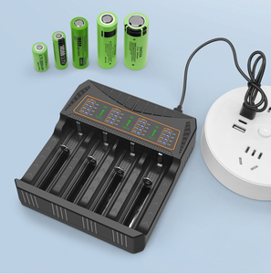 <span class=keywords><strong>Chargeur</strong></span> de <span class=keywords><strong>batterie</strong></span> universel intelligent à écran LCD et arrêt automatique, 4 emplacements, pour batteries au lithium 3.7V 18650 26650 21700 10440 - Product Image 2