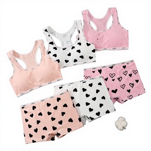 Conjunto de Ropa Interior Deportiva Transpirable de Poliéster/Algodón para Estudiantes, Chicas en Pubertad, Chaleco Deportivo, Sujetador para Escuela Secundaria, Tallas Grandes - Product Image 1
