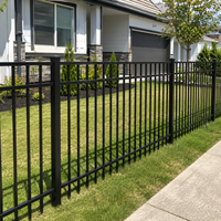 Modular Easy Install High Style Aluminum Residential Lawn Fence Outdoor Hot Dipped Galvanized Black Privacy Pool Fencing Trellis