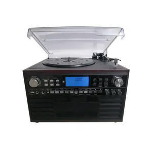 Đa chức năng Turntable gramophone tất cả-trong-một đôi máy nghe nhạc CD và ghi